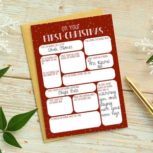 Baby's First Christmas Card Keepsake: DIY Memory Card (Digital Download)