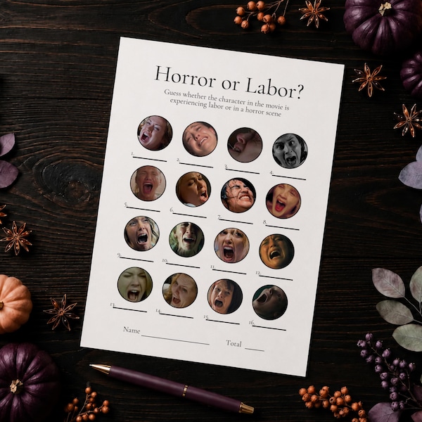 Halloween-Babyparty-Spiel: Wehen oder Horror | Lustige, unpassende Halloween-Spiele für eine herbstliche oder gotische Babyparty