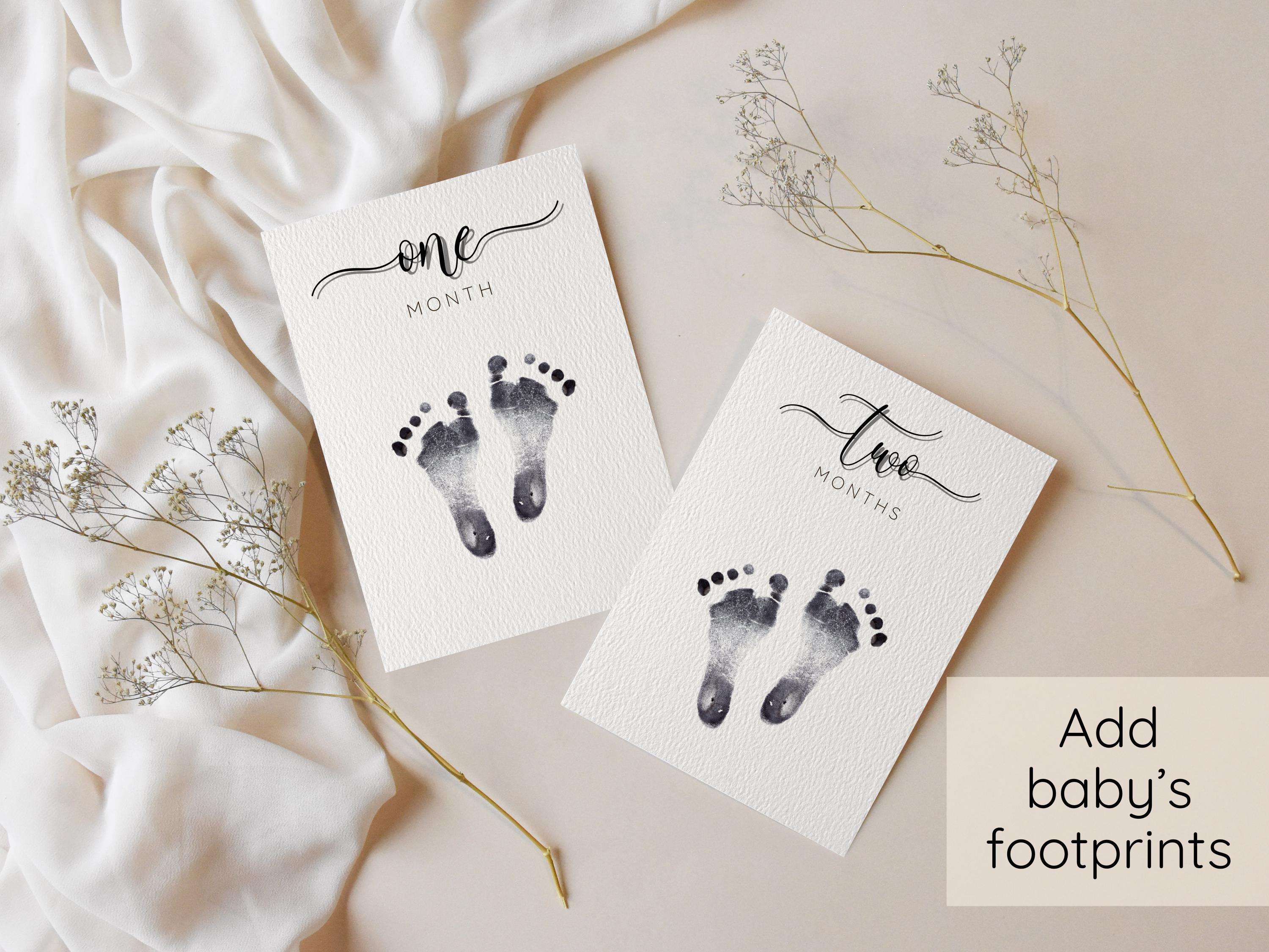 Baby Milestone Cards Digital Printable: DIY Monthly Newborn Photography ...
