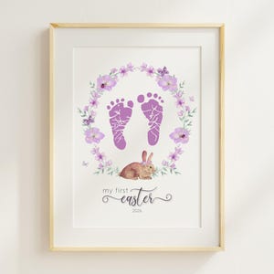 My First Easter Handprint Footprint Craft | Printable Easter Crafts for babies, infants and toddlers