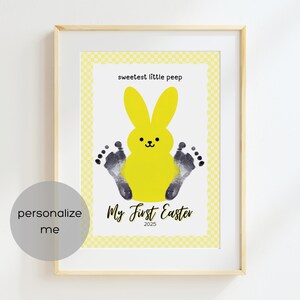 My First Easter Footprint Art Baby Keepsake Gift | DIY Printable 1st Easter Craft for babies, infants, toddlers and kids
