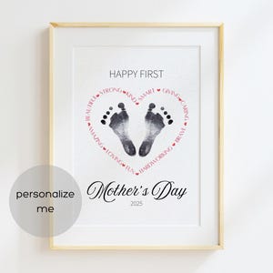 Minimalista, prima stampabile, artigianato artistico, regalo ricordo per la festa della mamma, regalo per neomamma, regalo per la festa della mamma per la prima volta
