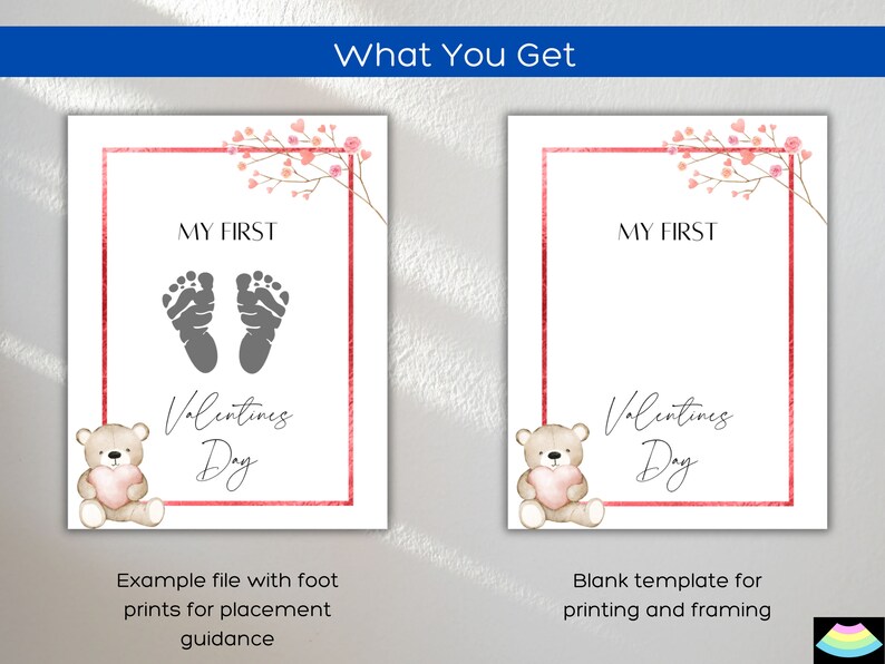 DIY Baby Keepsake Footprint Craft Babys First Valentines Day Print