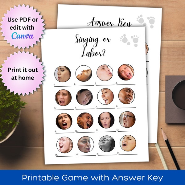 Love or Labor Baby Shower Game - Etsy