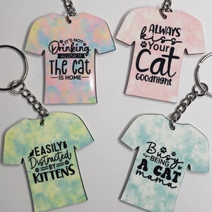 Cat Keychain | Keychain for cat lover | Cat themed Keychain | Pet lover Keychain | Rescue Cat Keychain | Key Accessories