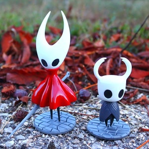 Hollow Knight and Hornet 3d Game Figures, Gift for Gamer, Indie Game Decor