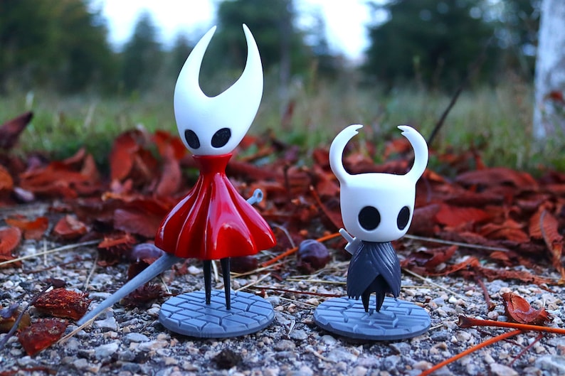 Hollow Knight and Hornet 3d Game Figures, Gift for Gamer, Indie Game Decor image 4