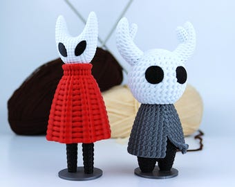 Hollow Knight Crochet Figures: Gamer Gift, Indie Game Decor