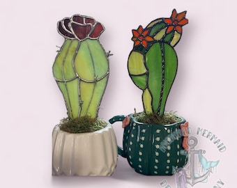 CactASS Cactus Stained Glass Pattern HOBBY LICENSE