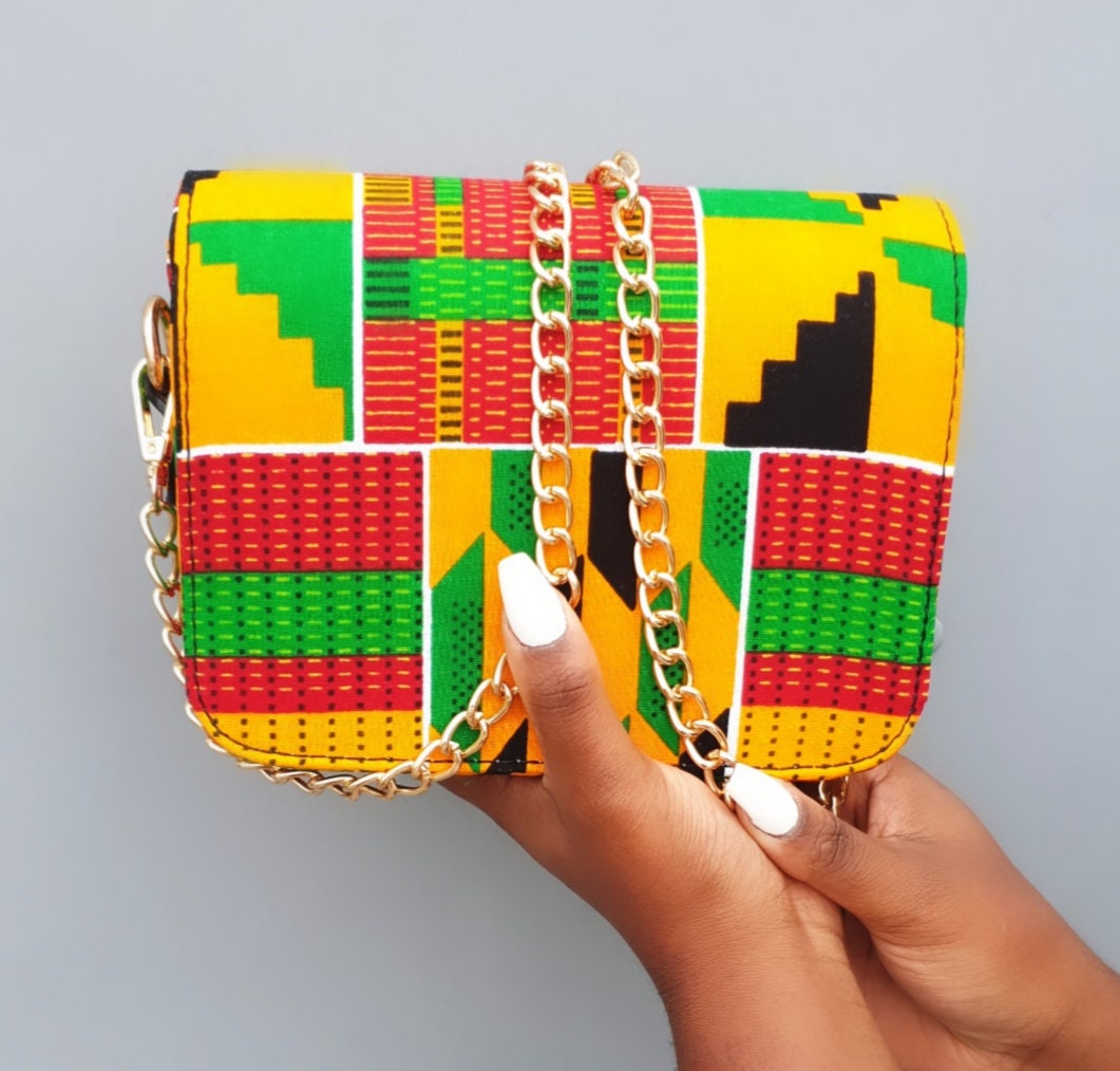 African Print Handbag Kente Print Handbag Ankara Shoulder | Etsy