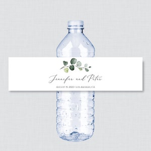 Wedding Water Bottle Labels Template Water Bottle Label - Etsy