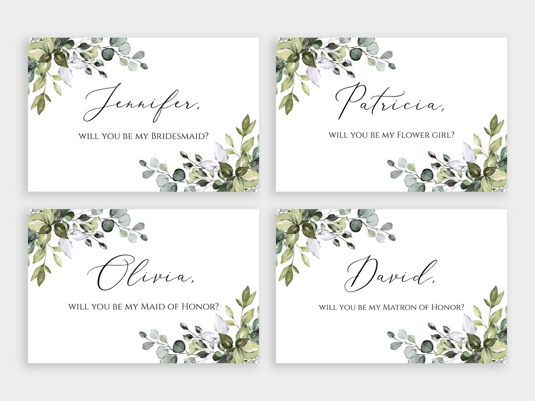 Editable Bridesmaid Proposal Card TEMPLETT Template Printable Custom ...