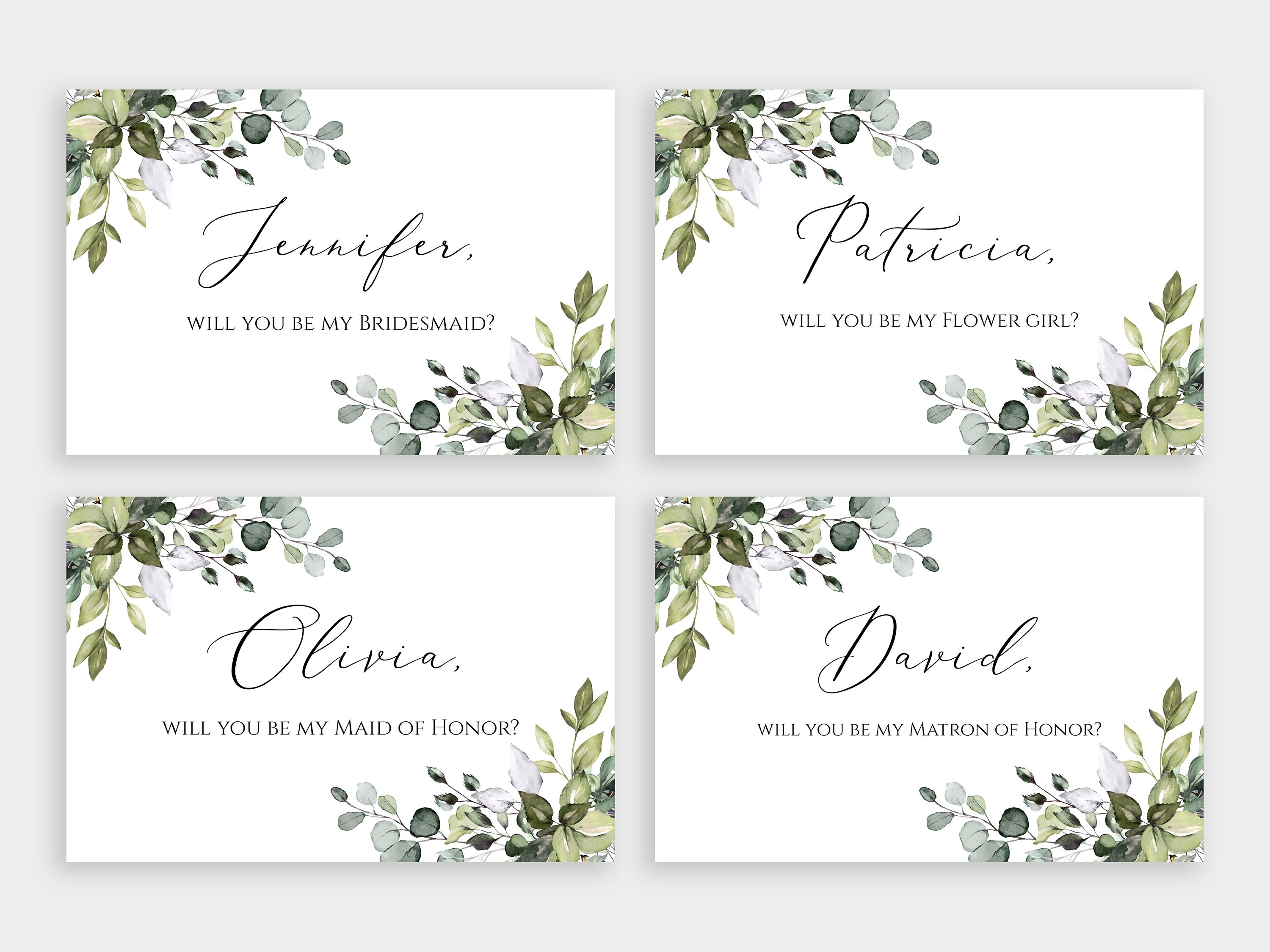 Editable Bridesmaid Proposal Card TEMPLETT Template Printable - Etsy