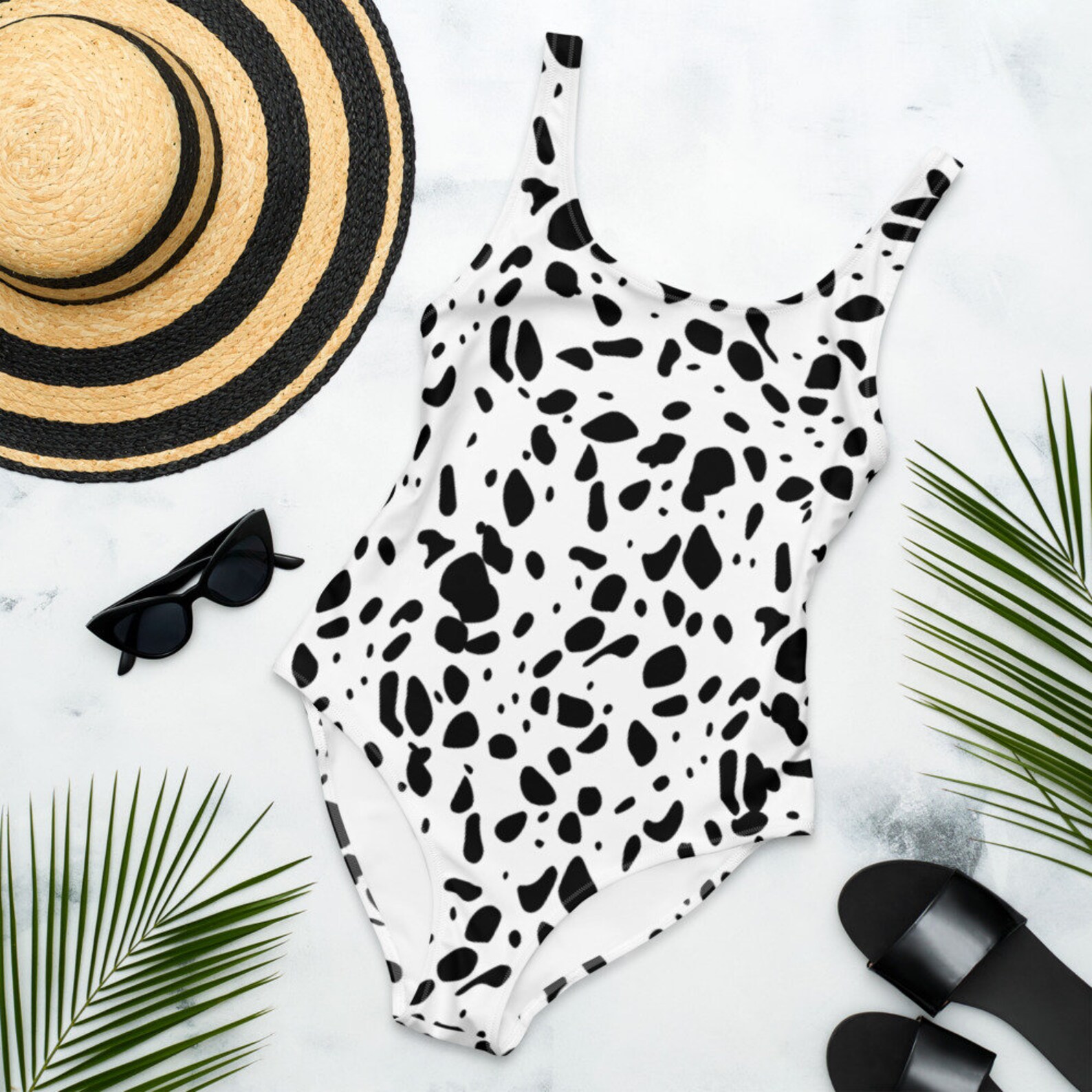Dalmatian Print OnePiece Swimsuit Etsy