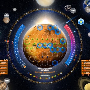 Terraforming Mars Map - PRINTED Neoprene Mat (2.1 ver)