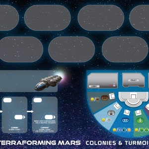 Terraforming Mars - Turmoil & Colonies compatible playmat GRAPHIC ONLY