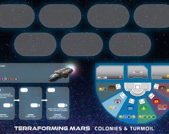 Terraforming Mars - Turmoil & Colonies compatible playmat GRAPHIC ONLY