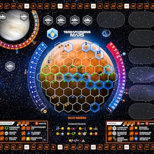 PRINTED Terraforming Mars Compatible Neoprene Game Mats - (Your Choice) (v5.0)
