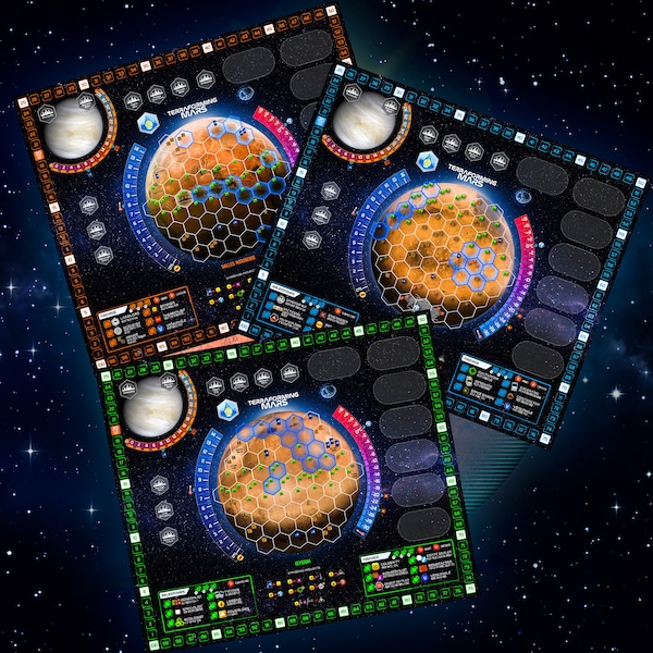 DIGITAL DOWNLOAD - Terraforming Mars Compatible Mats GRAPHICS - New Version (5.0)