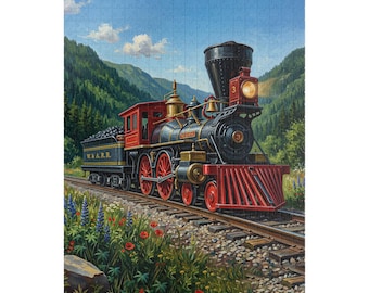 W&A No. 3 4-4-0 American Steam Locomotive Vintage Puzzle 520 Piece