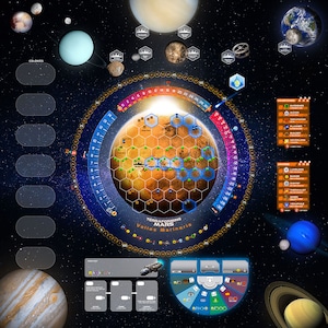 Terraforming Mars Kompatible BASE Spielmatte Grafik für Venus Next, Kolonien & Turmoil- Basiskarte
