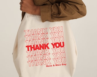 Thank You Tote Bag Etsy