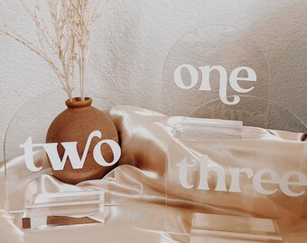 Acrylic Table Numbers