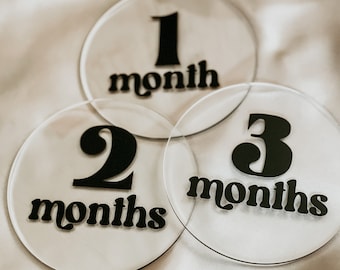 Acrylic Monthly Baby Milestone Discs