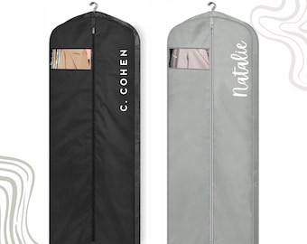 Personalized Hanging Garment Bag: 65" Travel Suit & Dress Cover