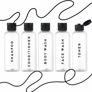 TSA Approved Personalized Travel Bottles (5 pcs)