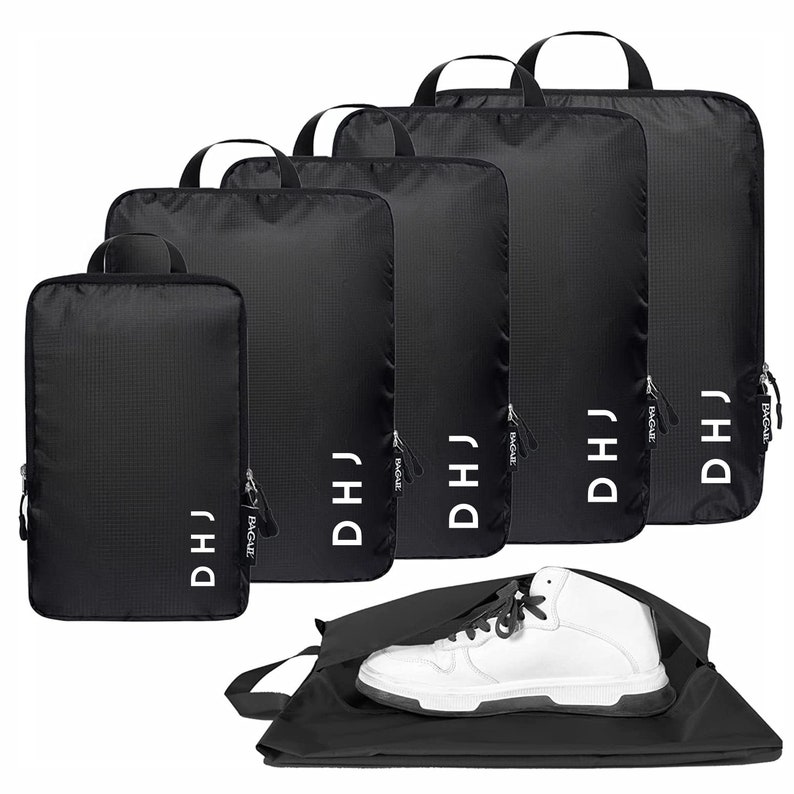 Ultralight Compression Packing Cubes Personalized 6 Pcs. Etsy