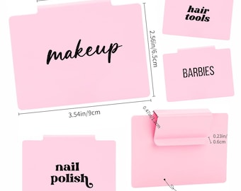 Pink Custom Vinyl Bin Clip Labels: Kitchen & Closet Organization