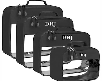 Personalized Packing Cubes: Water-Repellent Luggage Organizer (4 Piece)