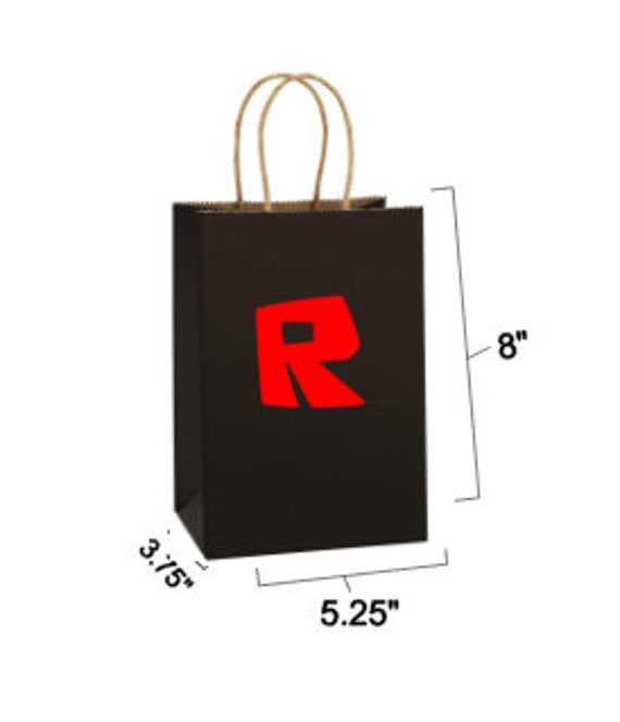 Roblox Birthday Party Favor Bags 8 - roblox treat bags black red treat bags birthdays