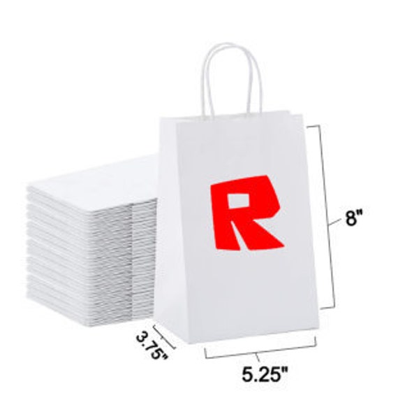 Roblox Birthday Party Favor Bags 8 Etsy - 22 pc roblox balloon set other set options roblox birthday etsy