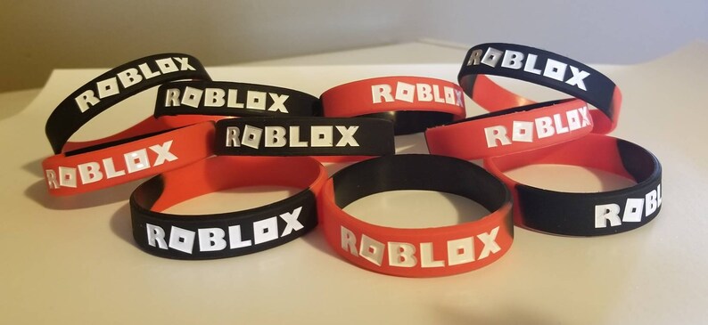 Set Of 8 Roblox Rubber Wrist Bands Birthday Party Favors Etsy - alan walker symbol roblox