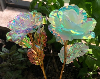 FFXIV Elpis Glow in the Dark Holographic Flower, FFXIV Endwalker Inspired Cosplay Accessory