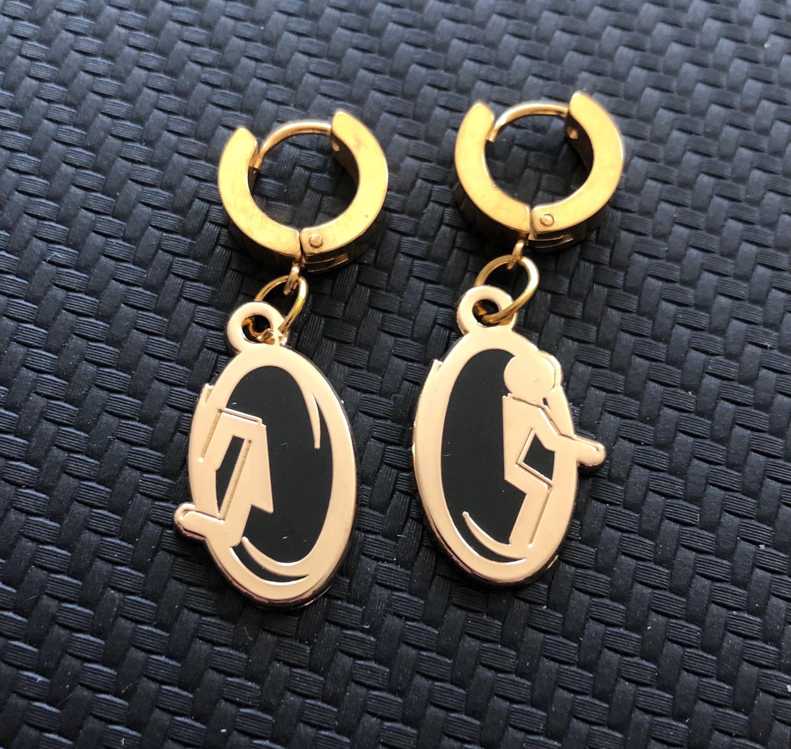 Portal 2 Earrings - Aperture Science Inspired Minimalist Jewelry