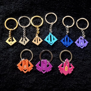 All Rank Tiers Keychains - Marvel Rivals Inspired Minimalist Keychain Set (Limited Edition) image 1