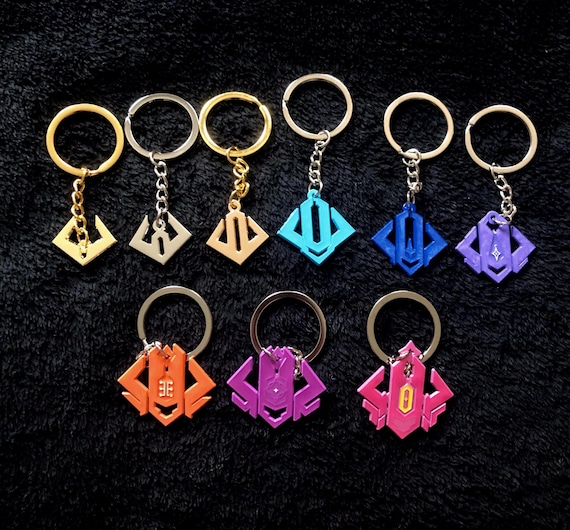 All Rank Tiers Keychains - Marvel Rivals Inspired Minimalist Keychain Set (Limited Edition)