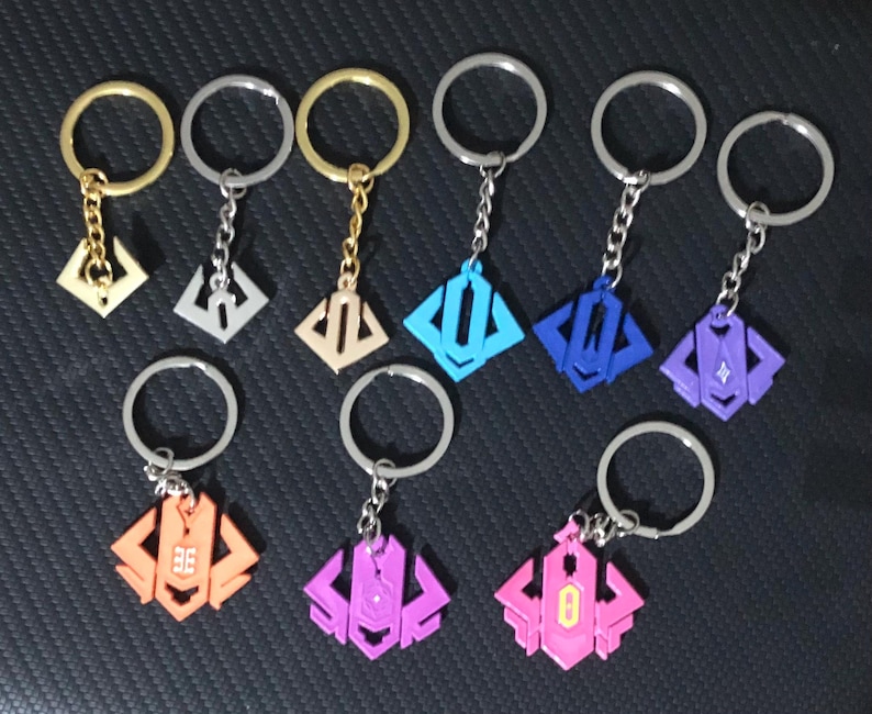 All Rank Tiers Keychains - Marvel Rivals Inspired Minimalist Keychain Set (Limited Edition) image 2