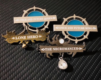 FFXIV Deep Dungeon Solo Achievement Titles - FF14 Inspired Enamel Pins