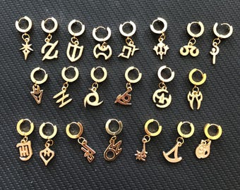 FFXIV Job Stone Symbol Earrings - FF14 Inspired Minimalist Jewelry