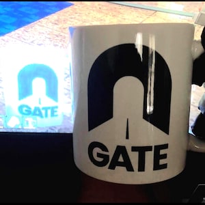 GATE 11 Unzen Becher - Abiotischer Faktor inspiriert, doppelseitiger weißer glänzender Keramikbecher