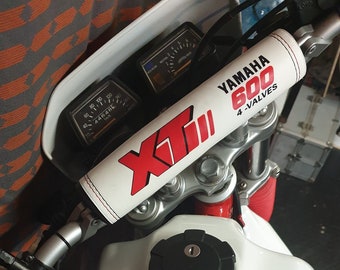 Parachoques de manillar compatible con Yamaha Xt 600 4 válvulas blanco