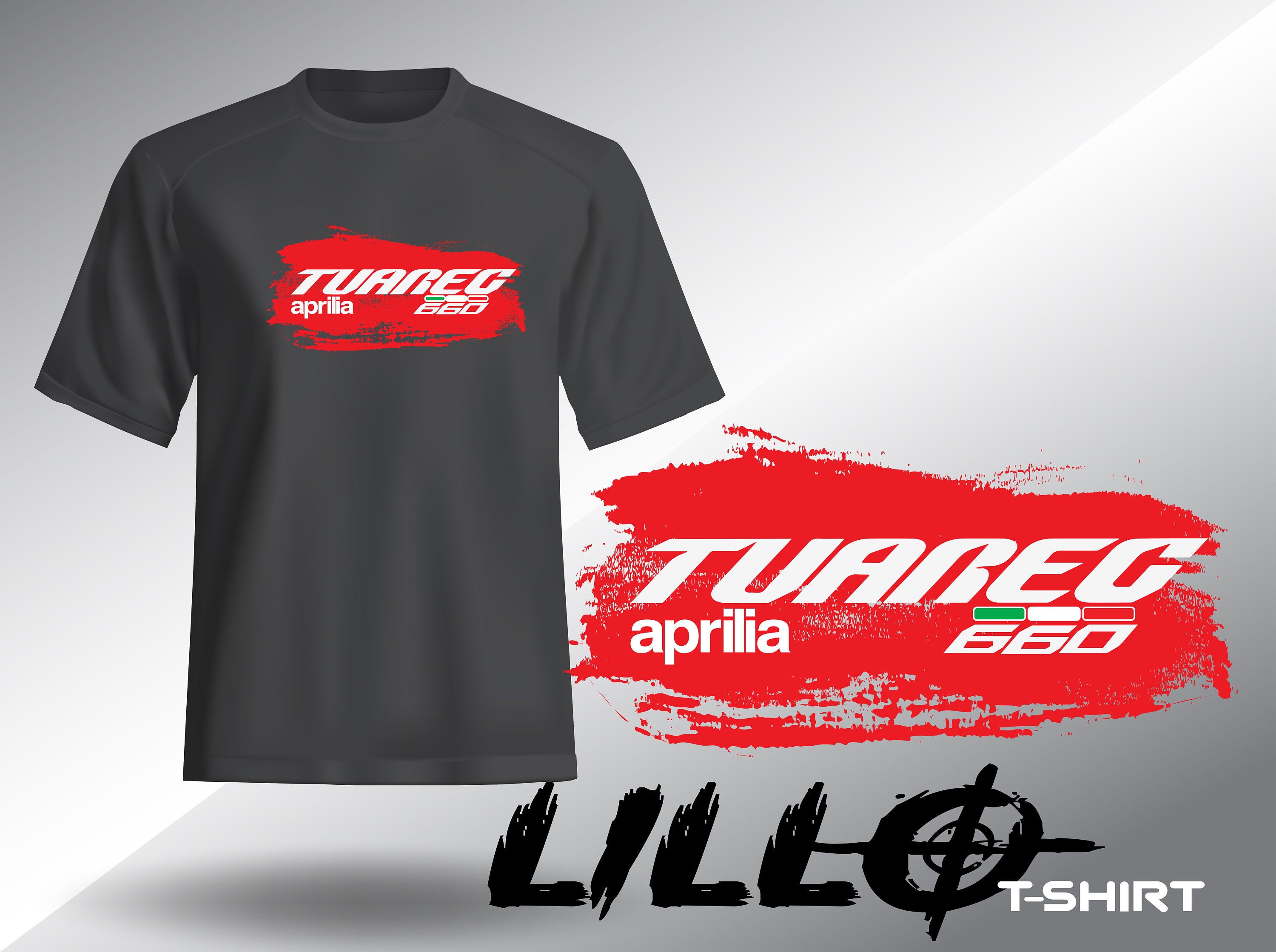 Unisex-T-Shirt mit Aprilia Tuareg 660-Direktmotorraddruck - .de