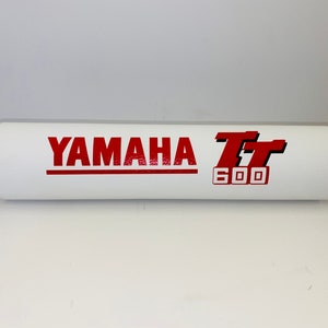 Handlebar crossbar pad suitable for Yamaha TT 600 White and red