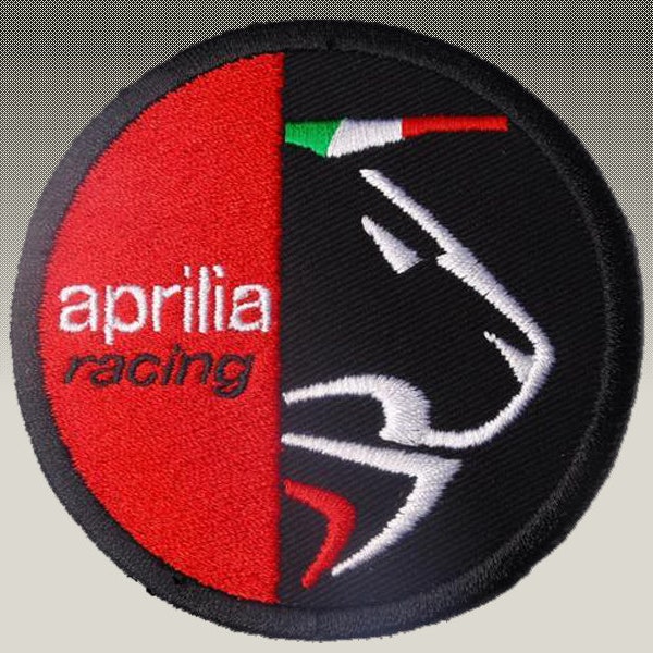 2 Patch Toppe Aprilia ricamate Termodesive bikers motorcycles