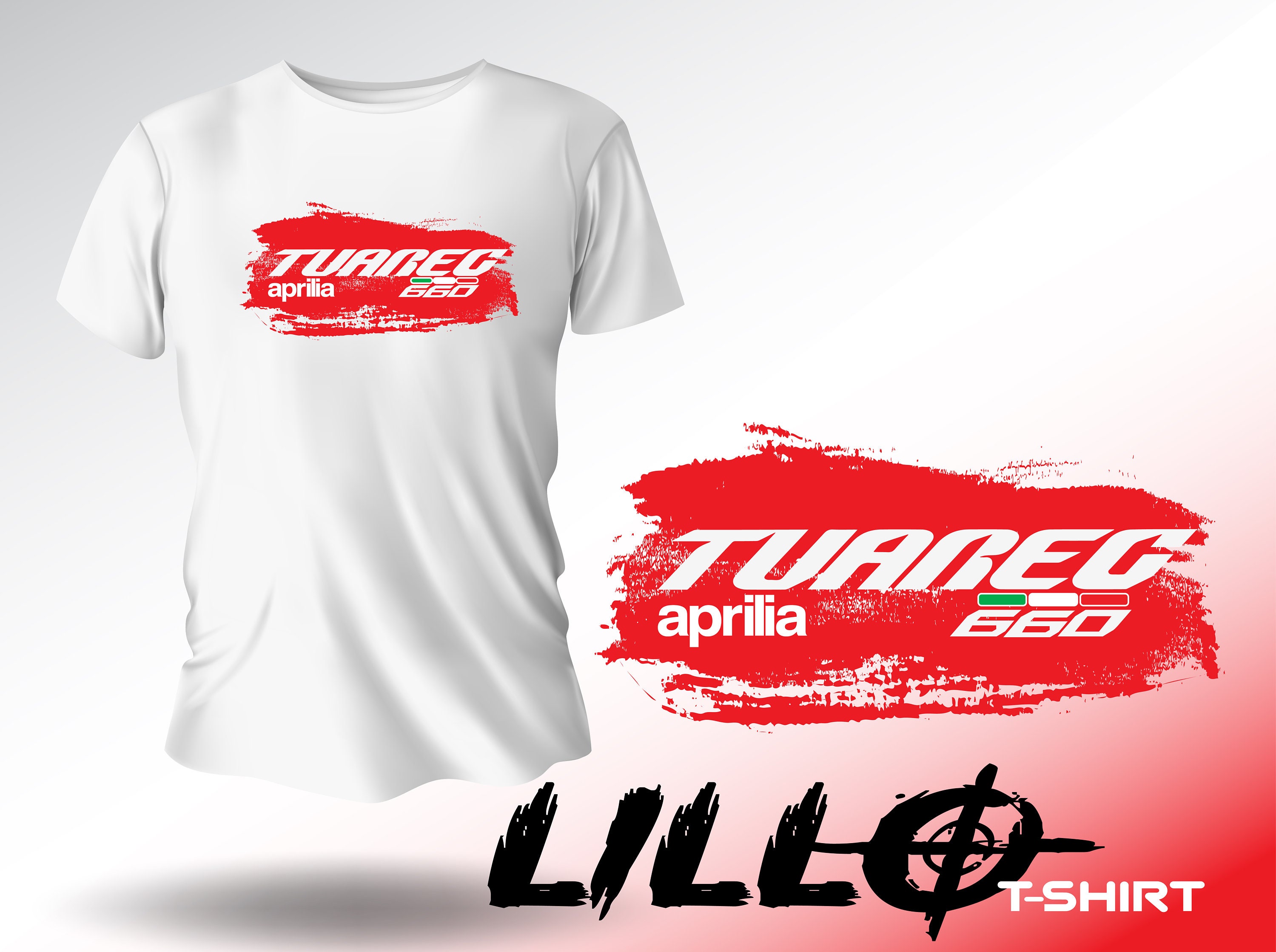 Unisex-T-Shirt mit Aprilia Tuareg 660-Direktmotorraddruck - .de