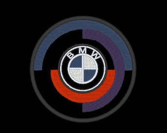 2 Toppa Patch compatibile per BMW rotonda giacca polo termoadesiva ricamata ferro patch